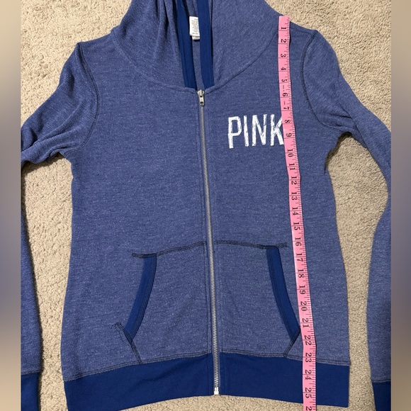 PINK knit zip up hoodie - Picture 5 of 8